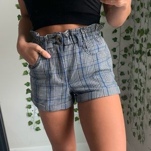America Eagle high waisted plaid  shorts